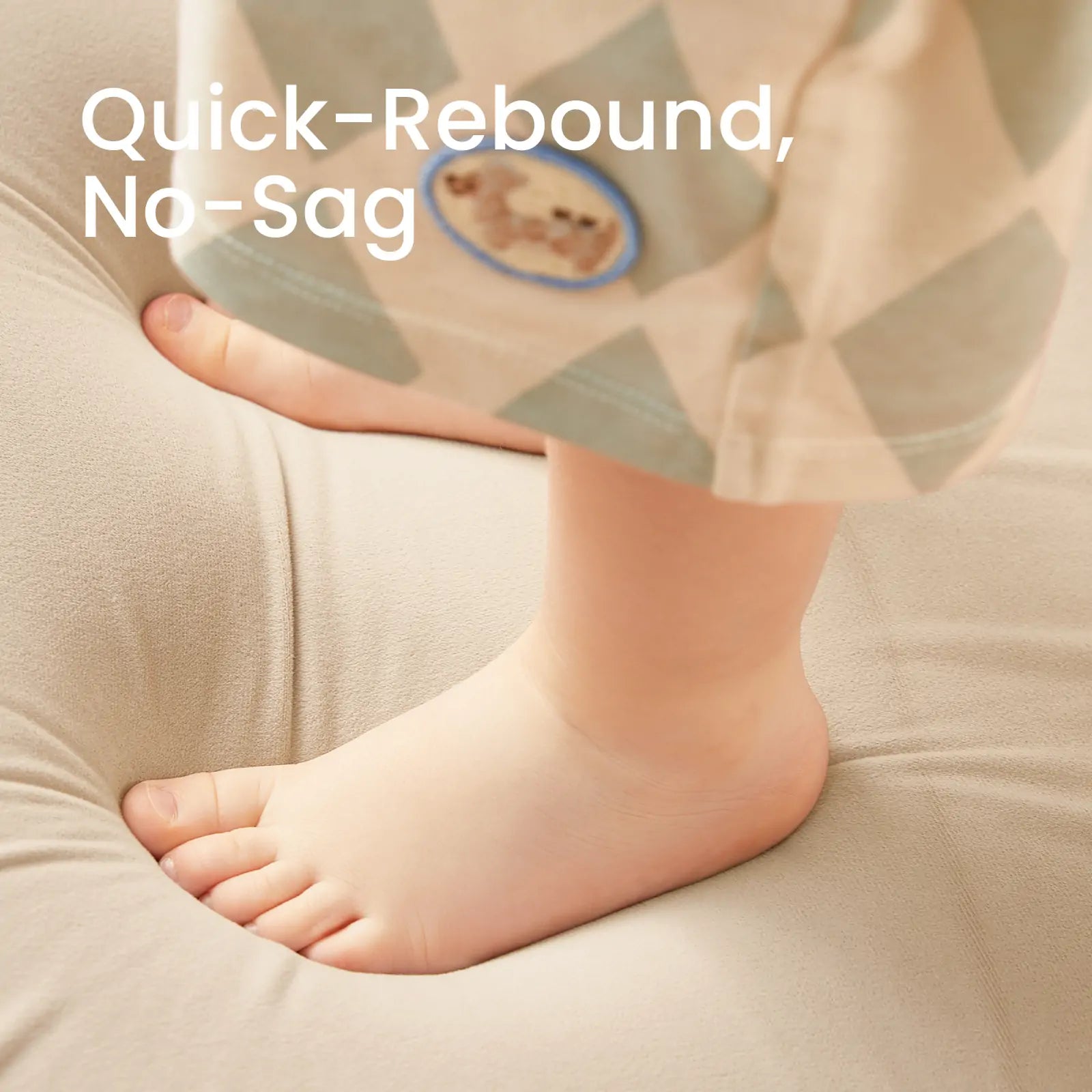 Tiny Land® GentleSnug Kid Chair - Beige White