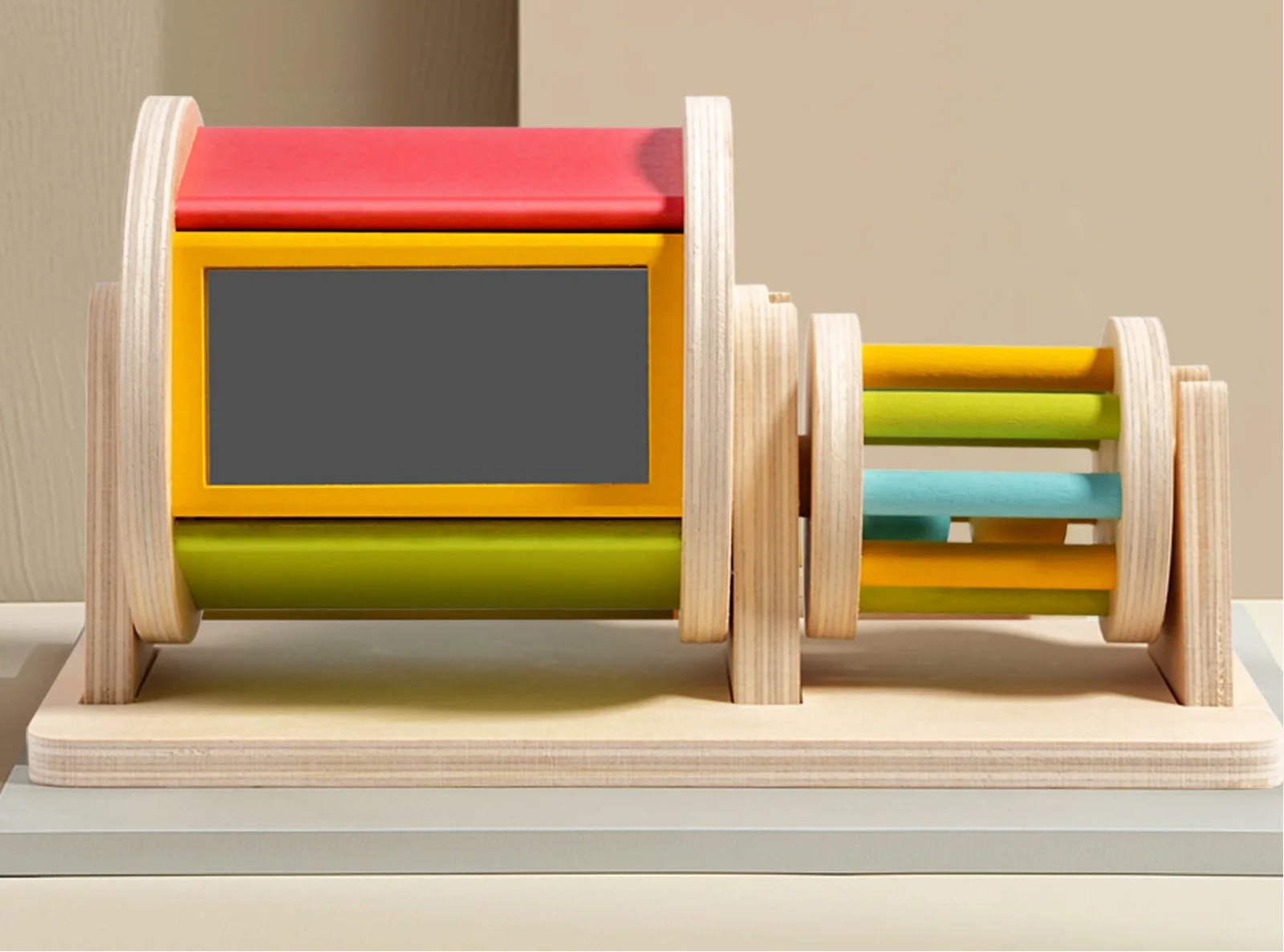 Montessori Wooden Musical Spinning Drum