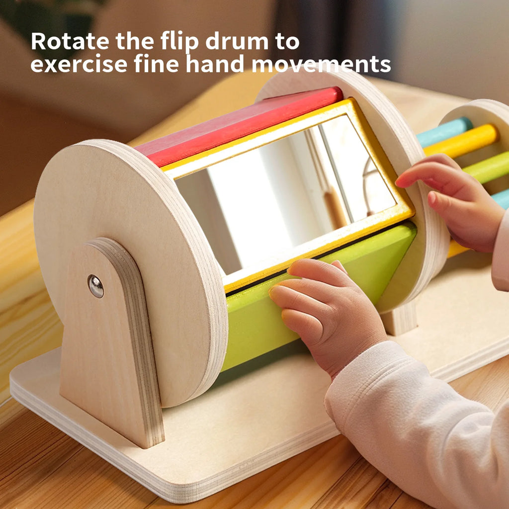 Montessori Wooden Musical Spinning Drum