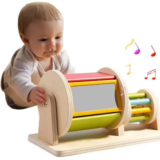 Montessori Wooden Musical Spinning Drum