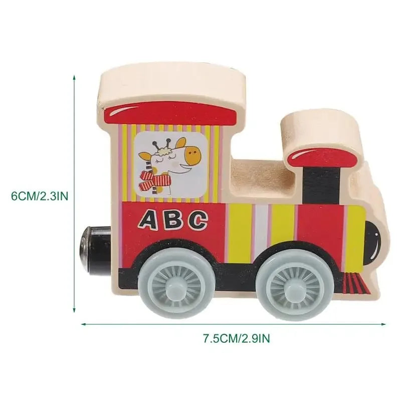 Montessori Wooden ABC & 123 Magnetic Train Set
