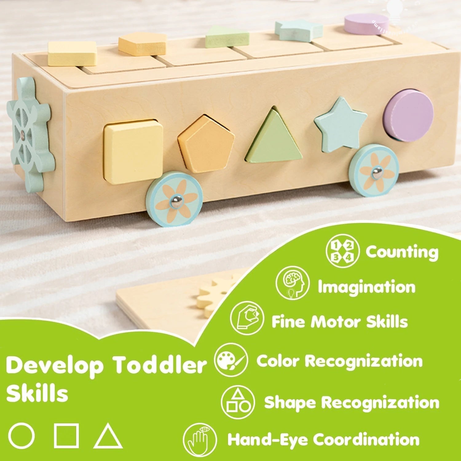 Montessori Wooden Color/ Shape/ Sorting Train