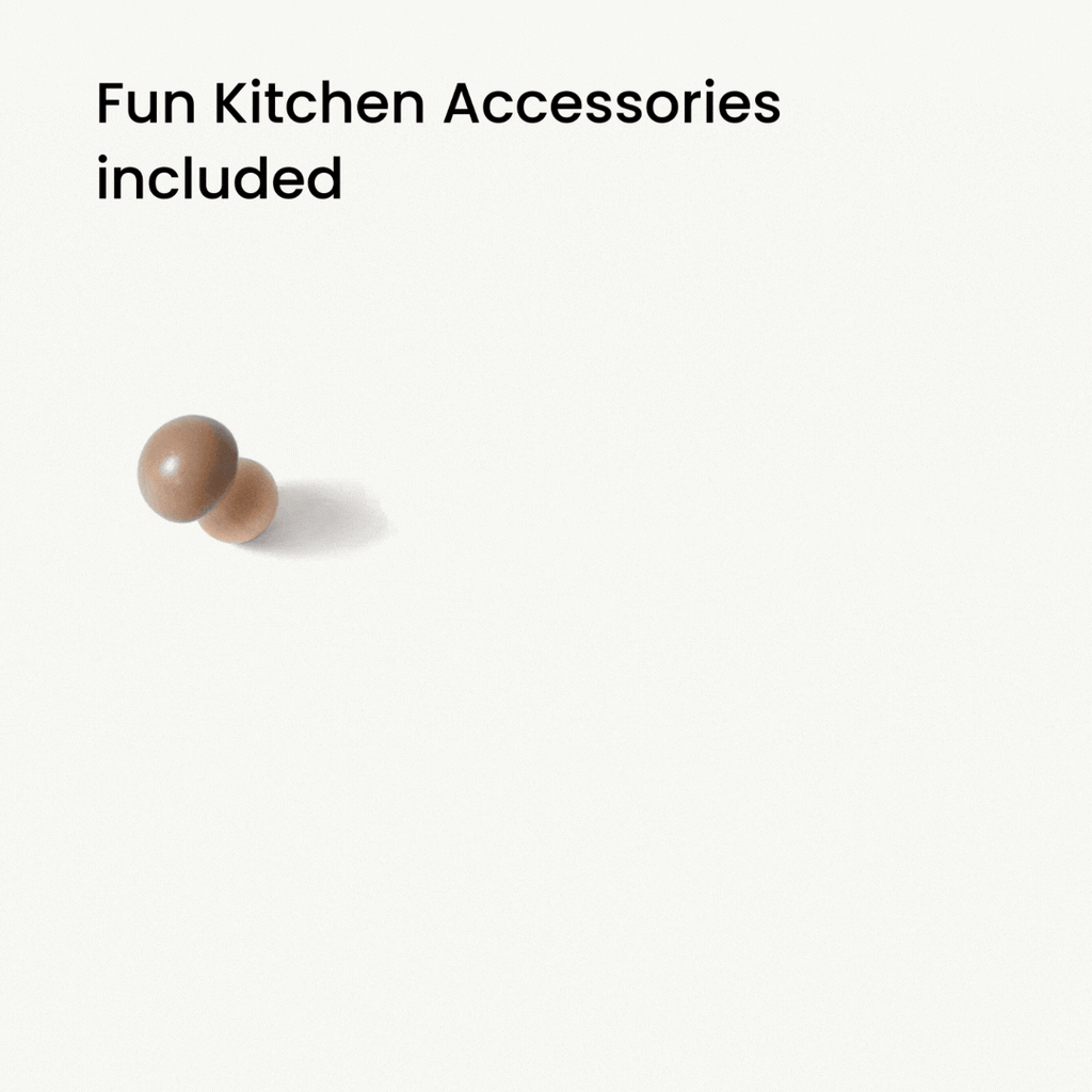 Tiny Land® Wooden Play Kitchen for Toddlers - Honey Kitchenette Pretend Cooking Set