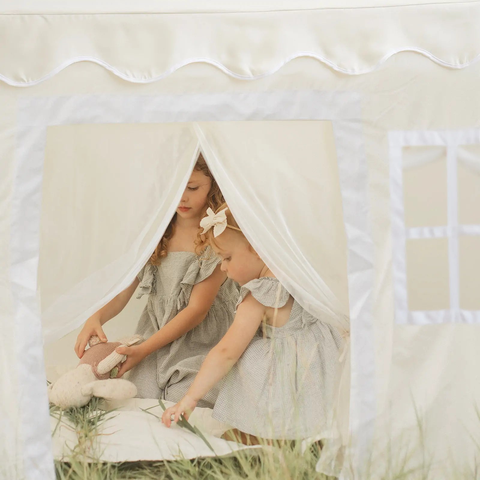 Tiny Land® Playhouse Tent – Natural Cream Indoor Tent for Kids